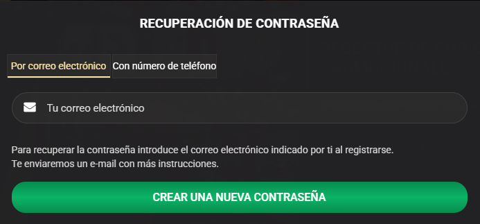 Olvidé la contraseña